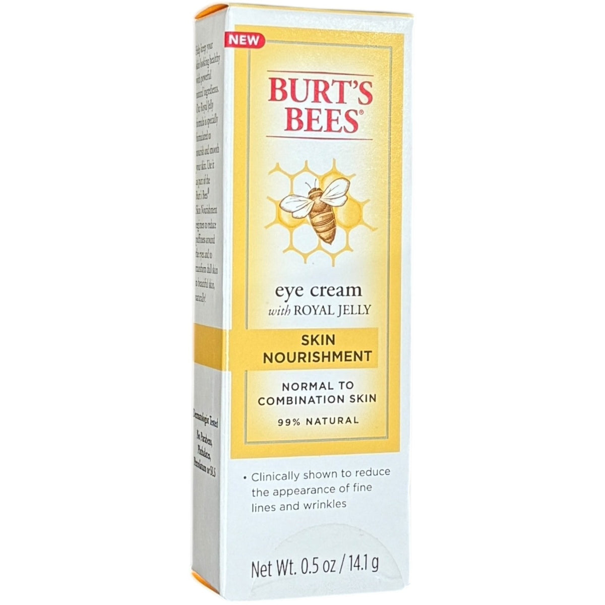 Natural Eye Nourishment Cream with Royal Jelly - 0.5oz Tube, Gentle Moisturizer