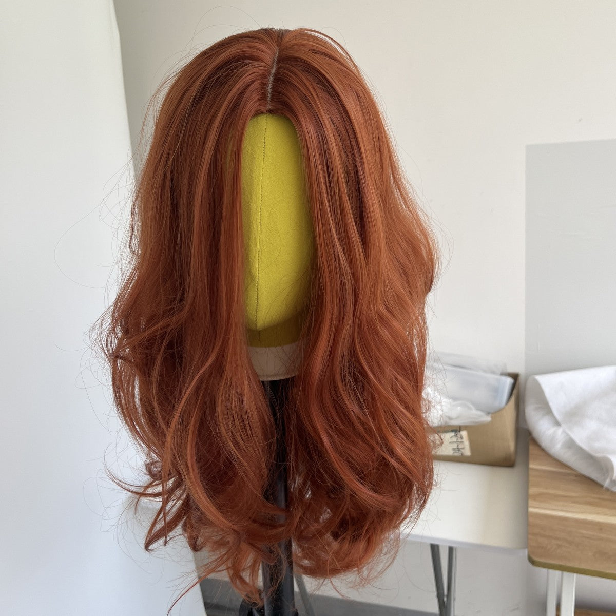 Long Wavy Synthetic Heat-Resistant Wig for Women - Red Copper Dress Up