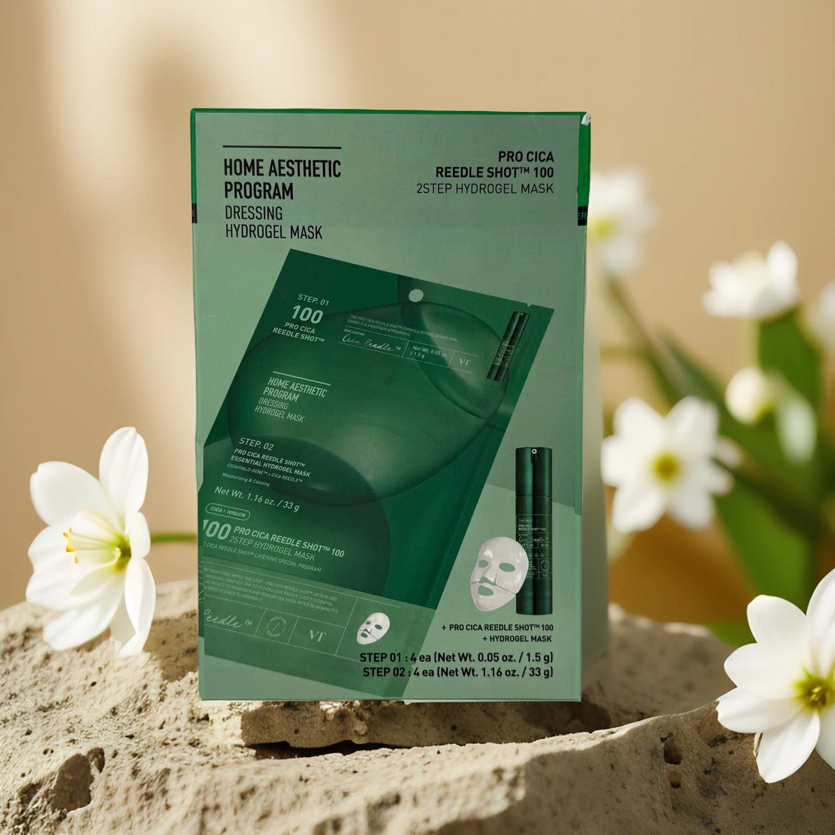 Cica Reedle Shot 100 Hydrogel Facial Mask - 2-Step Treatment