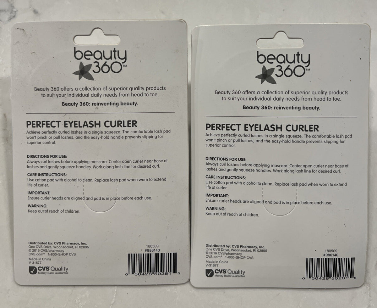 Eyelash Curler with Refill Pads - Lot of 2 Perfect for Natural Curling