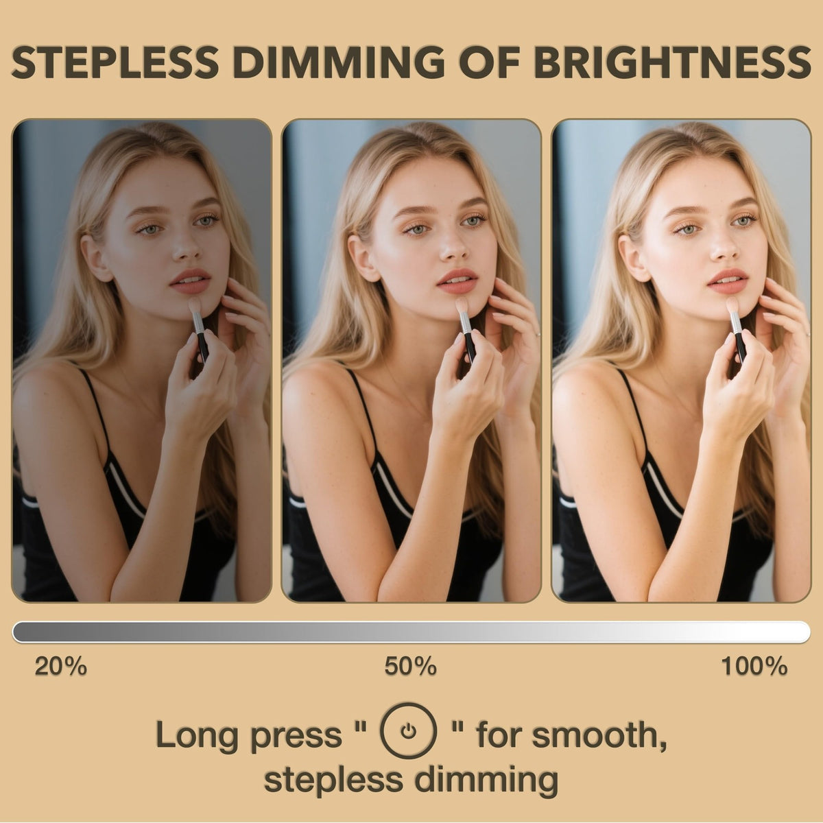 12x13.9 Inch Vanity Mirror with Lights - LED Makeup Mirror with Dimmable Colors & Memory Function