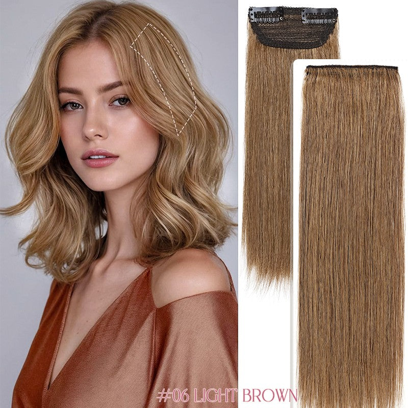 Remy Human Hair Clip-In Extensions Fluffy Short Weft 12-inch for Volume & Thickening