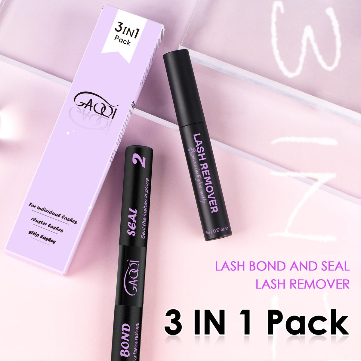 Lash Bond and Seal Remover Set Waterproof Eyelash Glue Remover Kit
