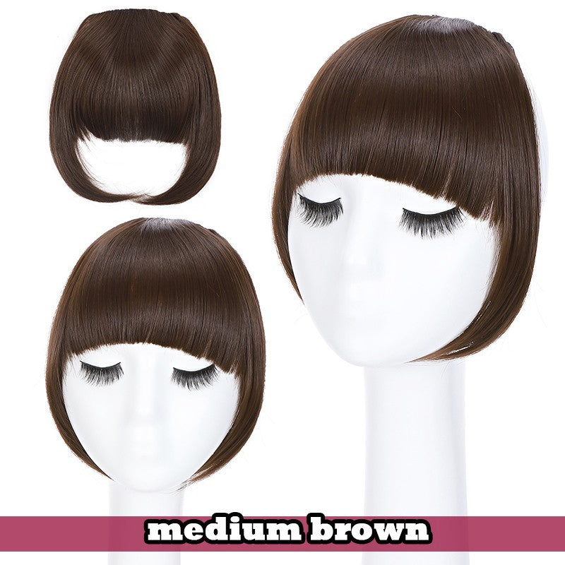 Women Braid Headband Topper with Bangs - Instant Hair Fringes & Hairbands