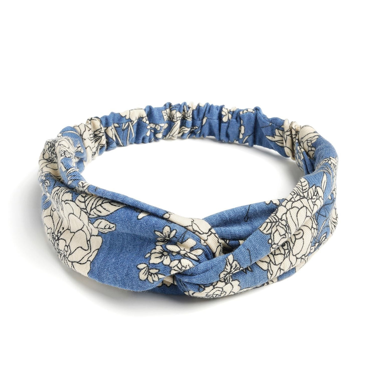 Elastic Knotted One Size, Cross Floral : Green, Grey, Blue, Burgundy