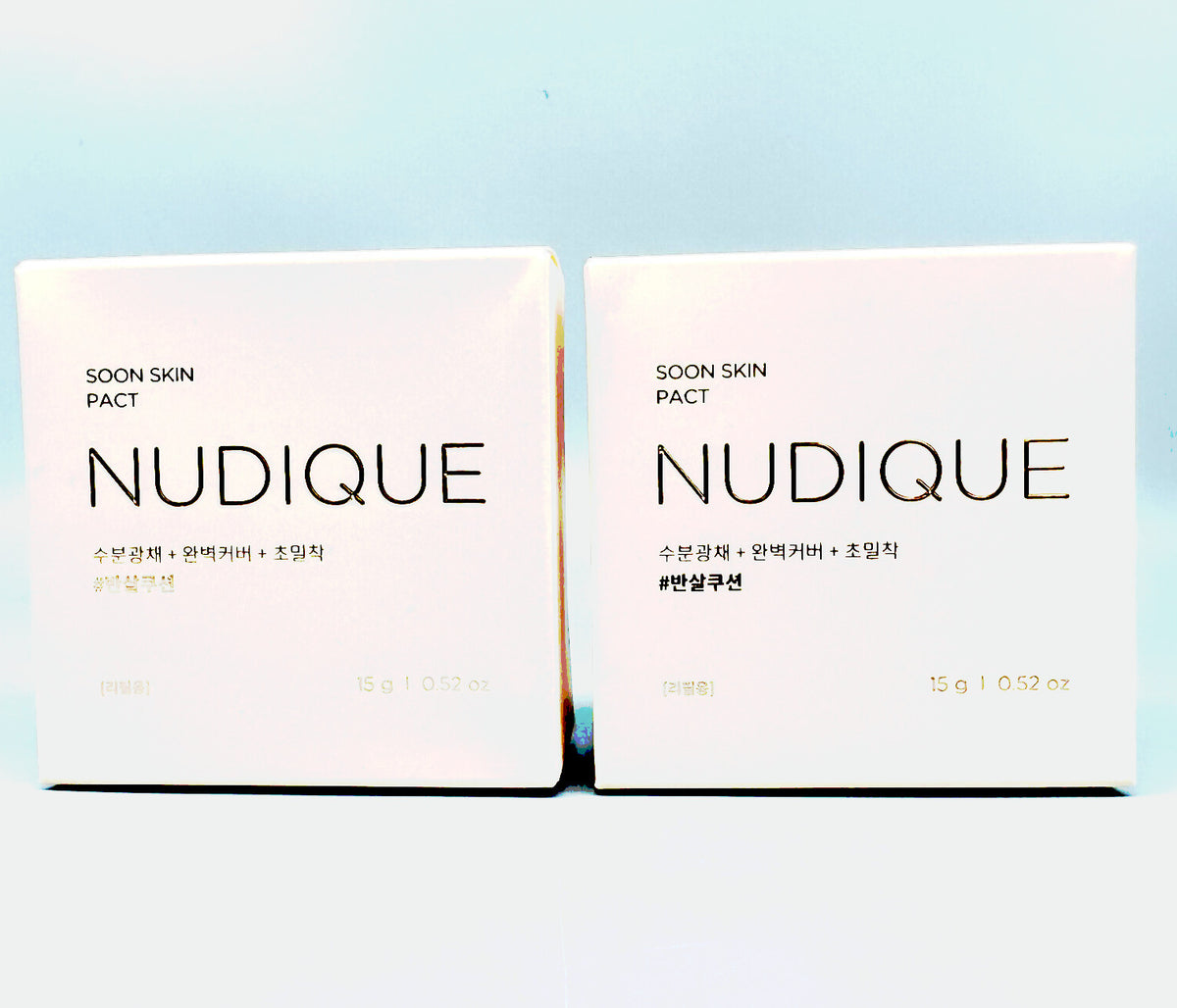 Korean Cushion Foundation 2-Pack Natural Shade - Lightweight Face Makeup