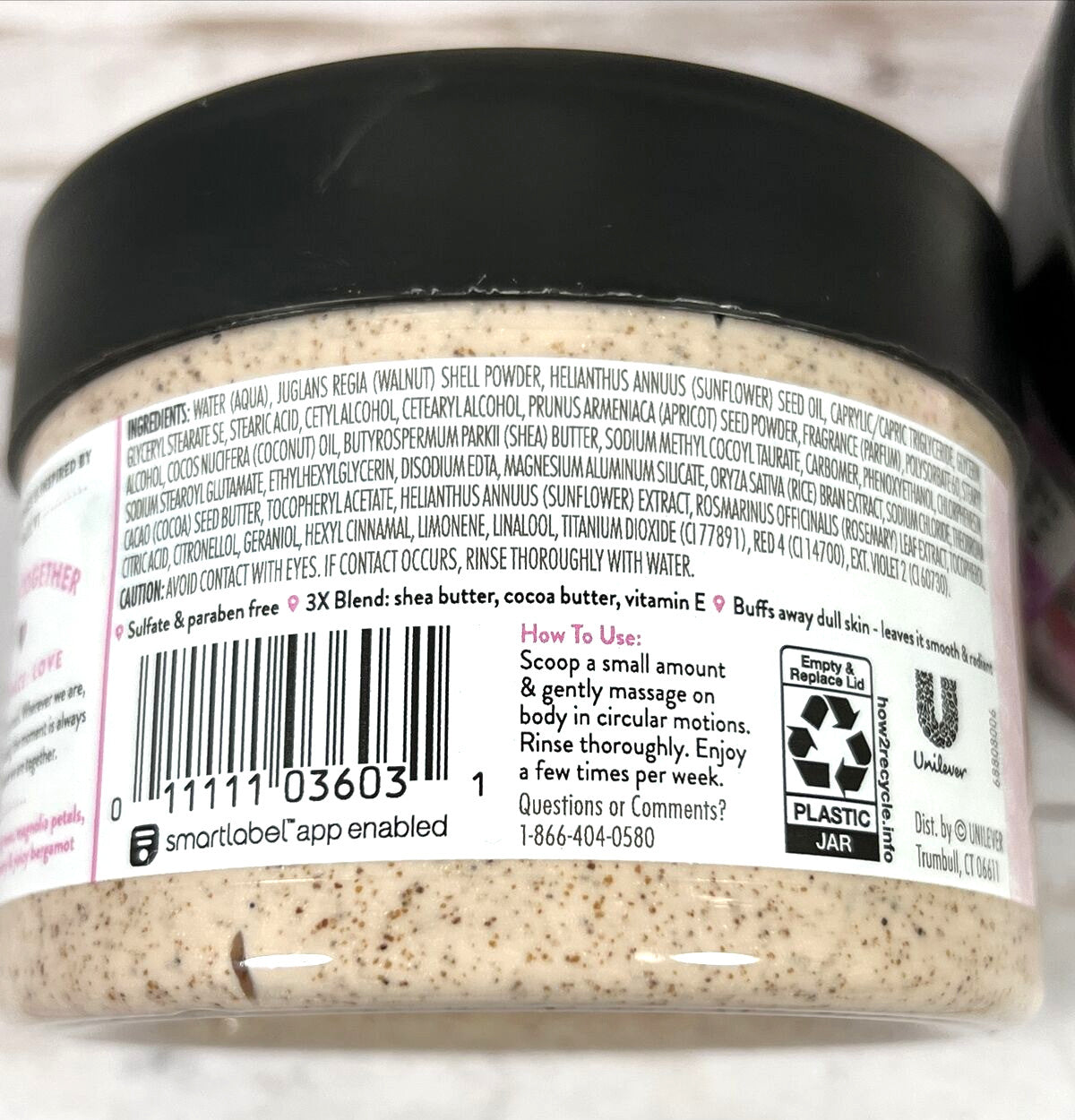 Find Your Happy Place Body Scrub Blush Rose Magnolia Wrapped in Arms