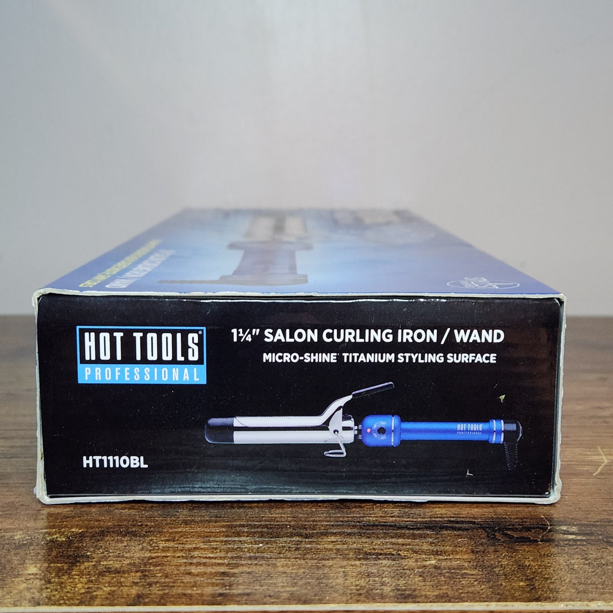 Professional Titanium Curling Iron 1-1/4 Inch Blue Hair Styling Tool