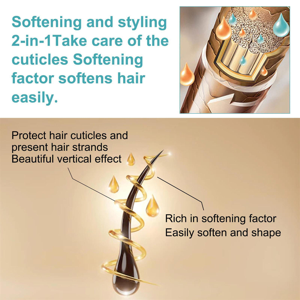 Protein Hair Straightening Cream with Silk & Collagen for Smooth Hair