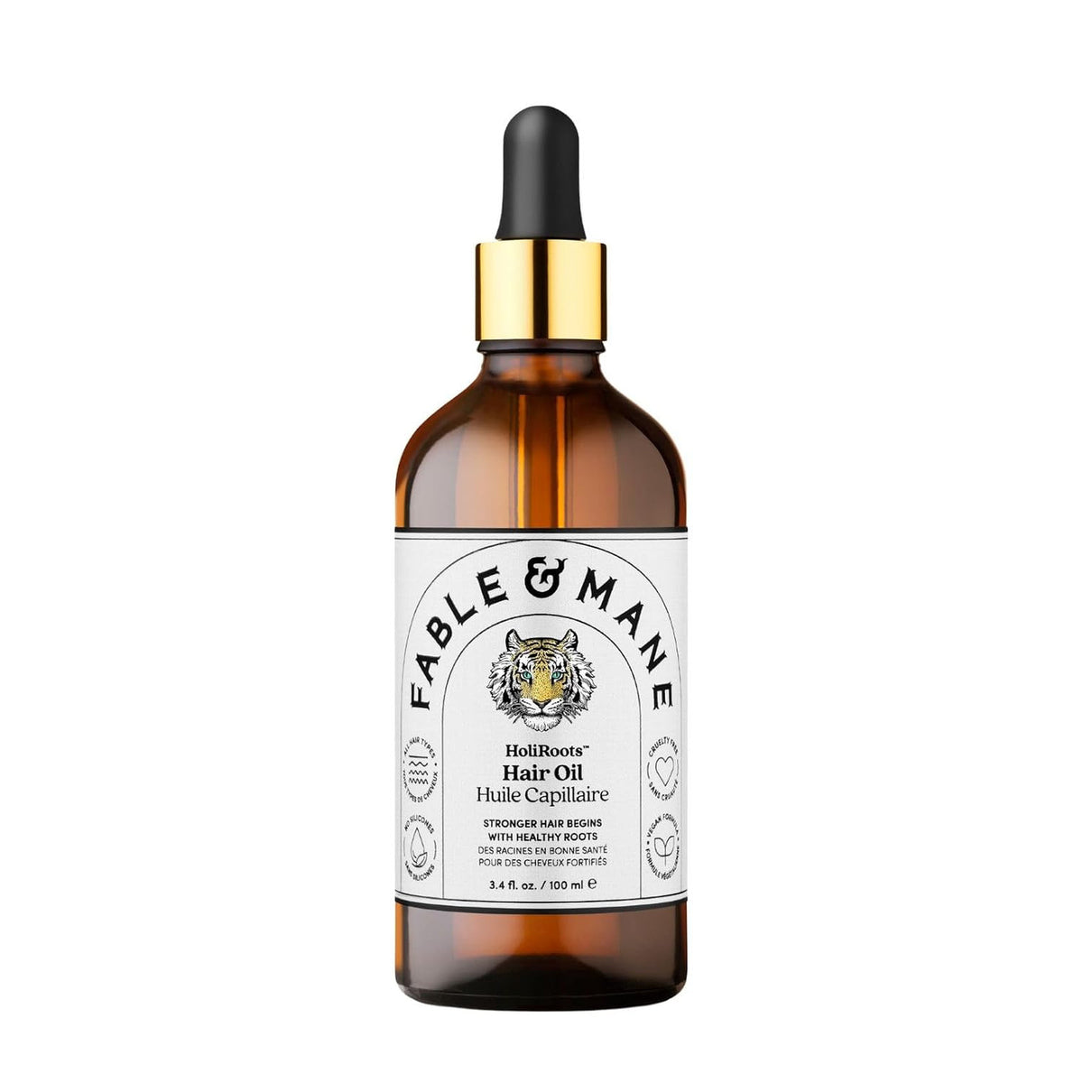 Nourishing Hair Oil & Serum for Damaged and Frizzy Hair - Amla & Castor Oil, 3.4 fl oz