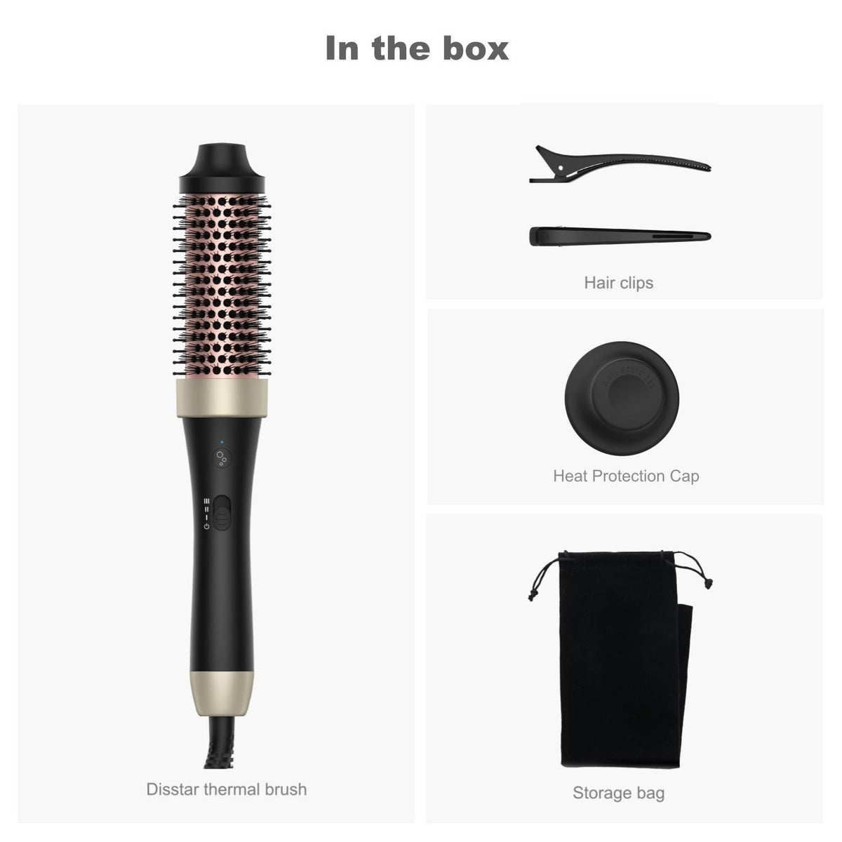 Ionic Thermal Hair Brush 1.5 Inch Volumizing Blowout Styling Dual Voltage