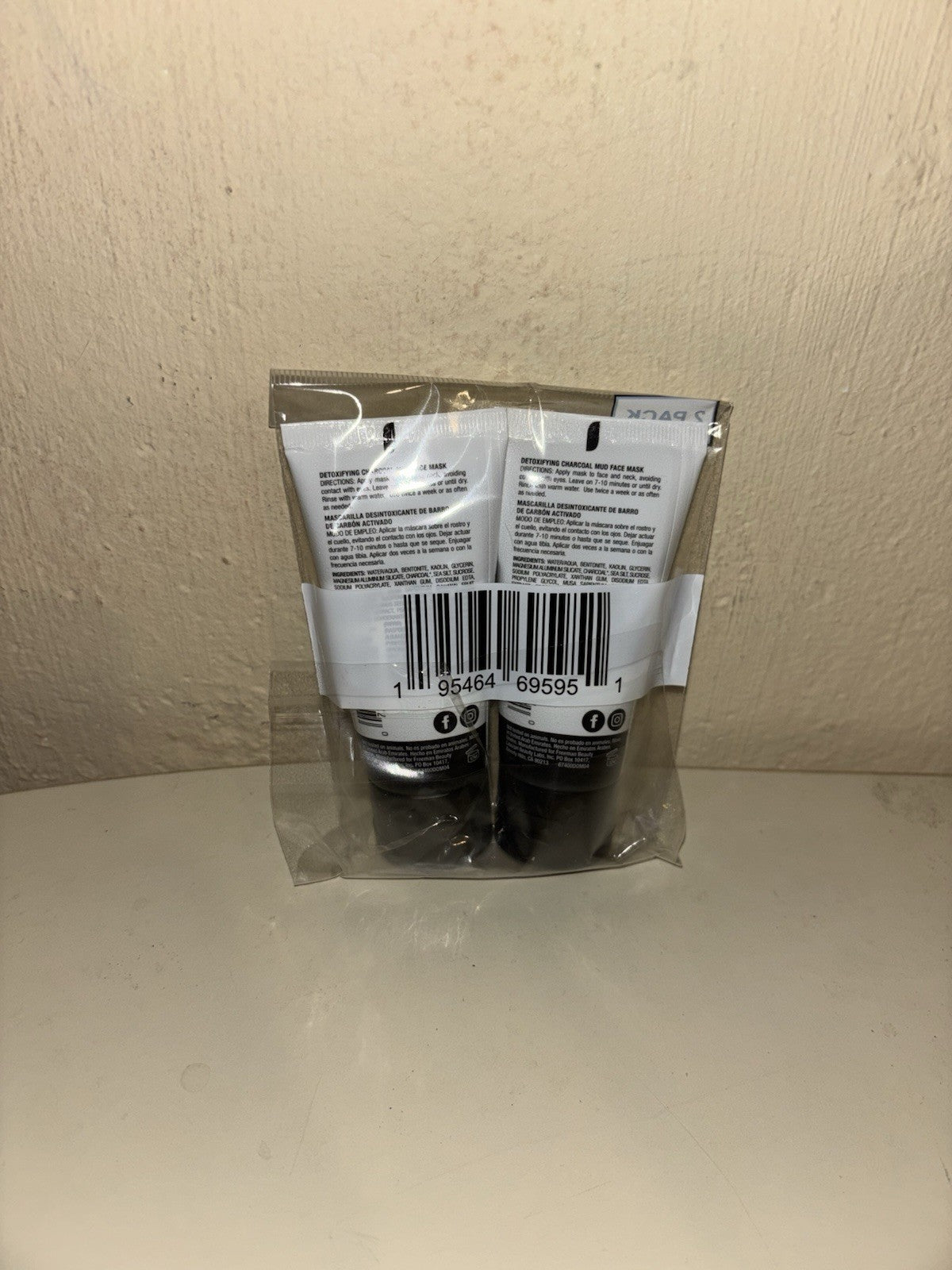 Detoxifying Charcoal Mud Face Mask - 2 Pack