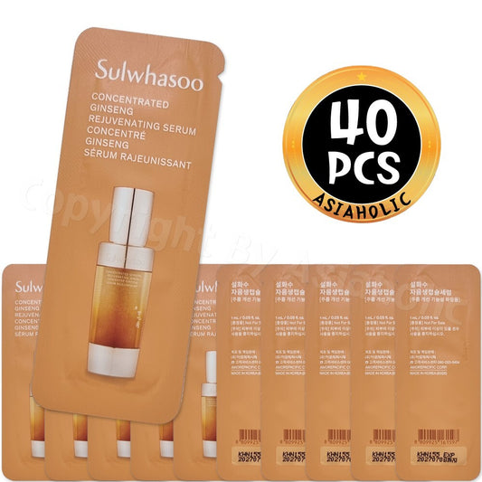 Ginseng Rejuvenating Serum 40 Pack - Hydrating Anti-Aging Face Serum