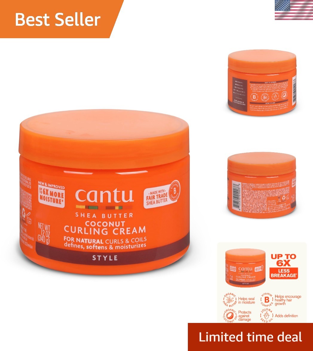 Curling Cream for Natural Hair - Moisturizing Coconut & Shea Butter 12oz