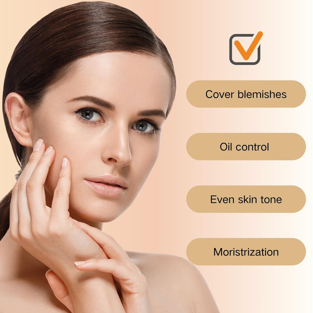 BB Cream Tinted Moisturizer SPF 50 - 9 in 1 UV Protection & Skin Care, 1 Ounce