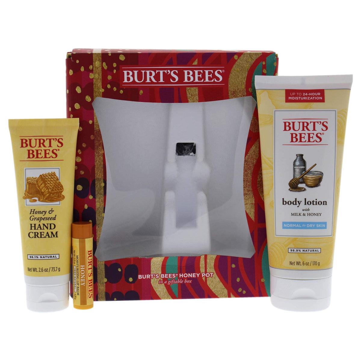 Honey Lip Balm & Hand Cream Gift Set - Natural Moisturizing Skin Care