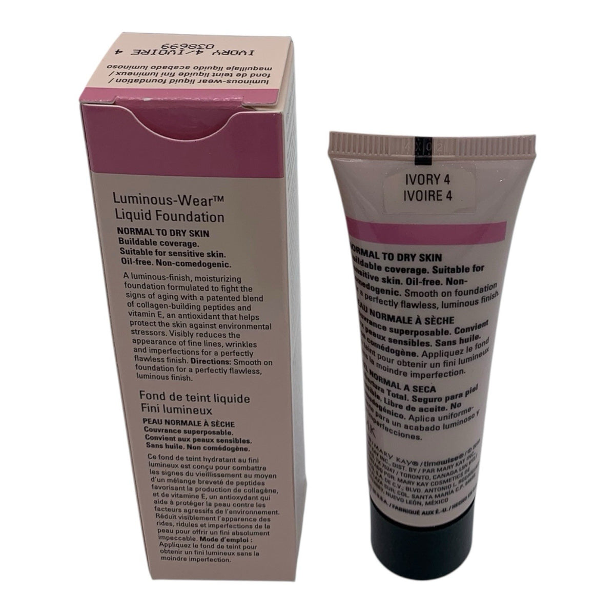 Mary Kay Luminous Foundation Ivory 4 - Full Size Face Makeup 1 Fl Oz