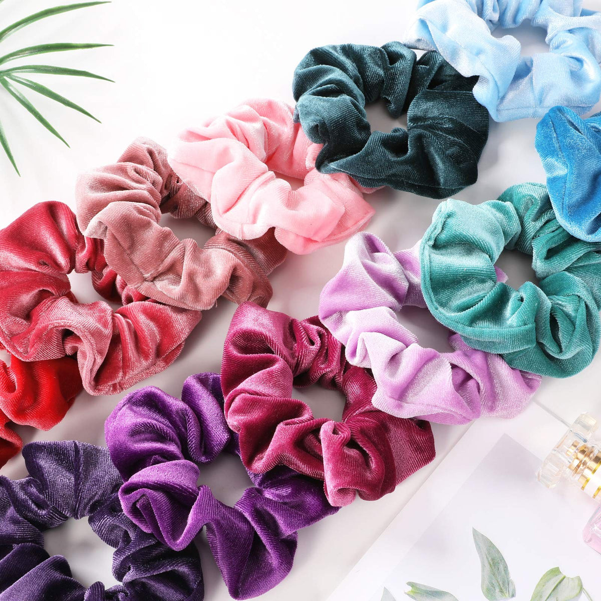 IVARYSS Velvet Scrunchies for Women, 12 Pcs 1 Count (Pack of 12),