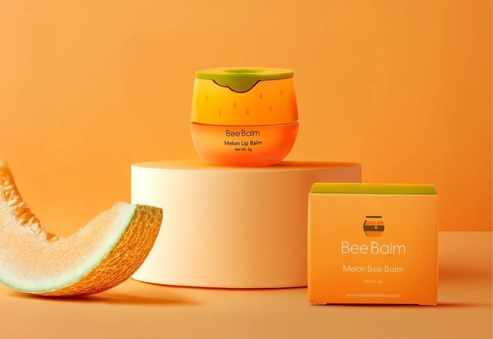 My Bee Balm Melon Lip Balm with Beeswax & Shea Butter - Hydrating & Nourishing