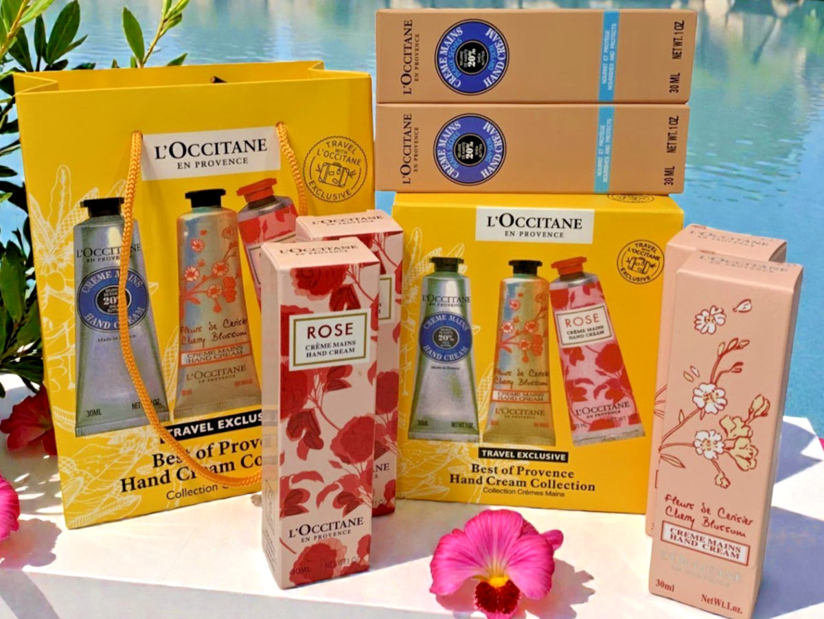 Hand Cream Collection Travel Set - 6 x 30ml Shea Butter, Rose & Cherry Blossom