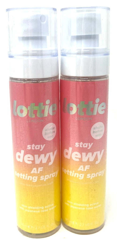 Lottie Stay Dewy AF Setting Spray 2.7 fl oz (Pack of 2) Sealed