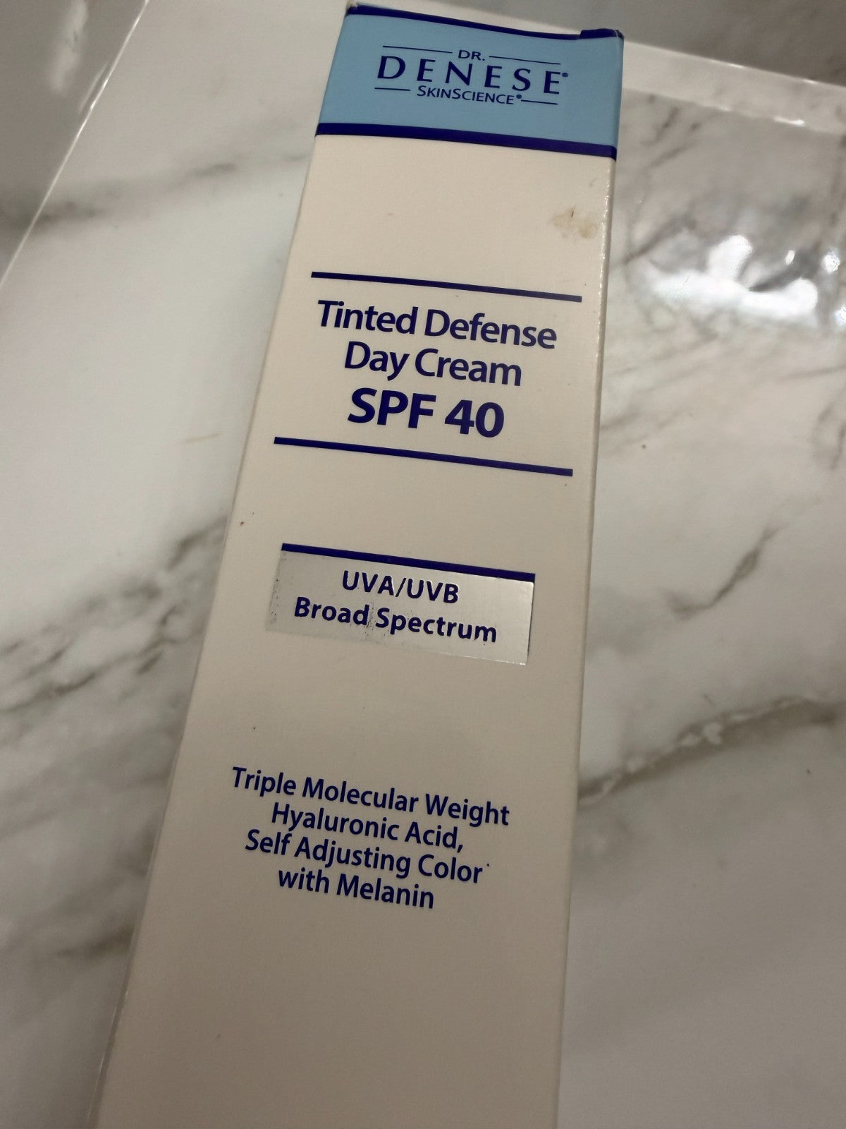 NIB~ Dr Denese NATURAL Tinted Defense SPF 40 Day Cream Broad Spectrum