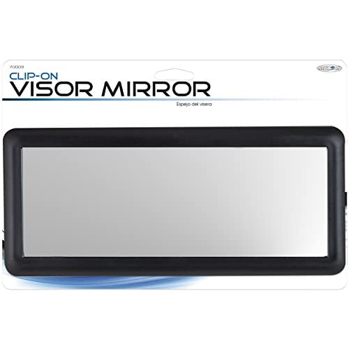 Car Visor Mirror Black Deluxe Easy Install Ergonomic Design