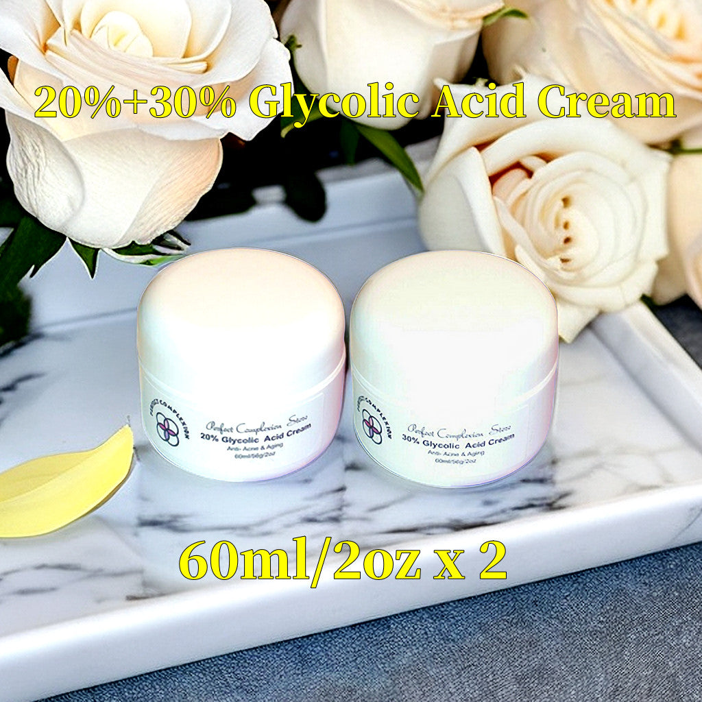 Glycolic Acid Face Cream for Acne and Scar Treatment - 10-70% Strength, 0.4oz
