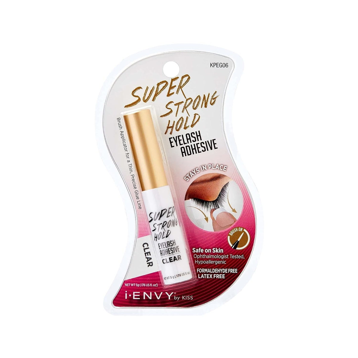 Strong Hold Waterproof Eyelash Adhesive Clear Lash Glue with Brush
