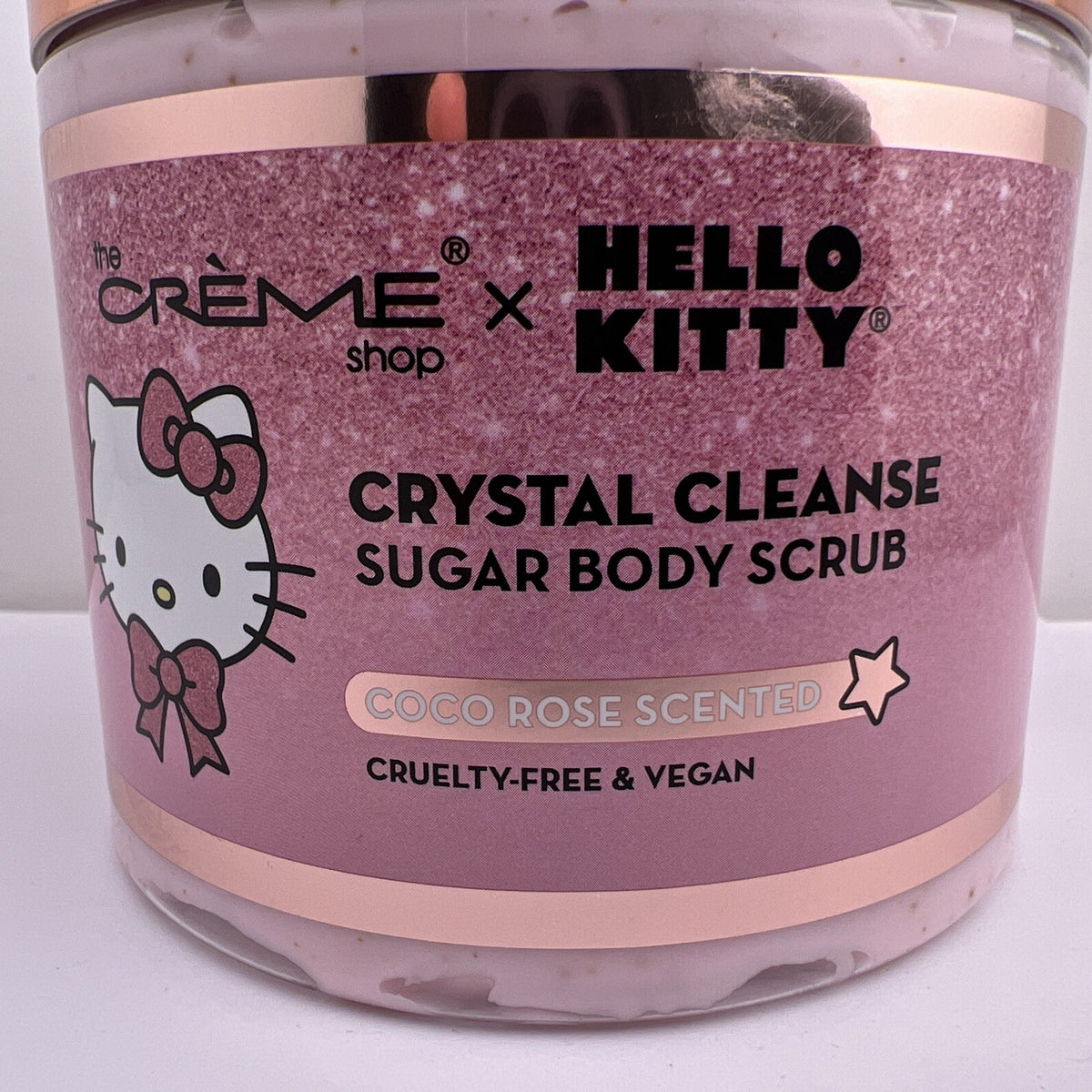 The Creme Shop x H Kitty Crystal Cleanse Sugar Body Scrub COCO ROSE,