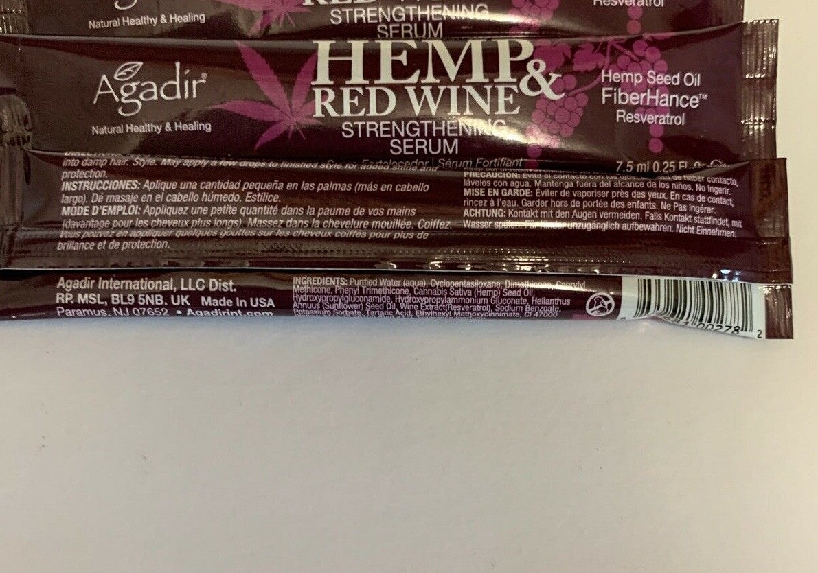Travel Size Hemp & Red Wine Strengthening Serum Sample Packs - 20 pcs