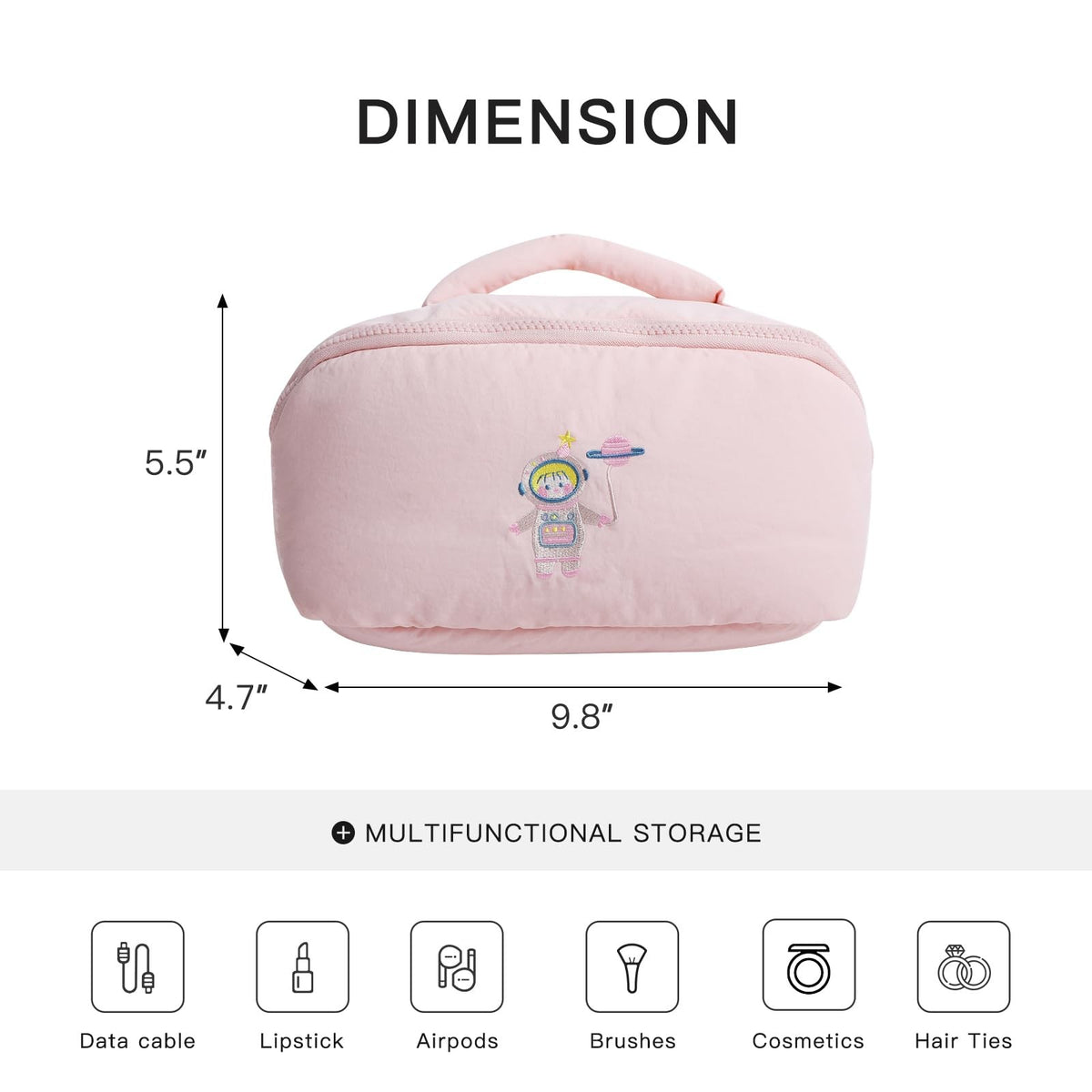 Travel Cosmetic Bag with Large Capacity Water-Resistant Pouch for Women