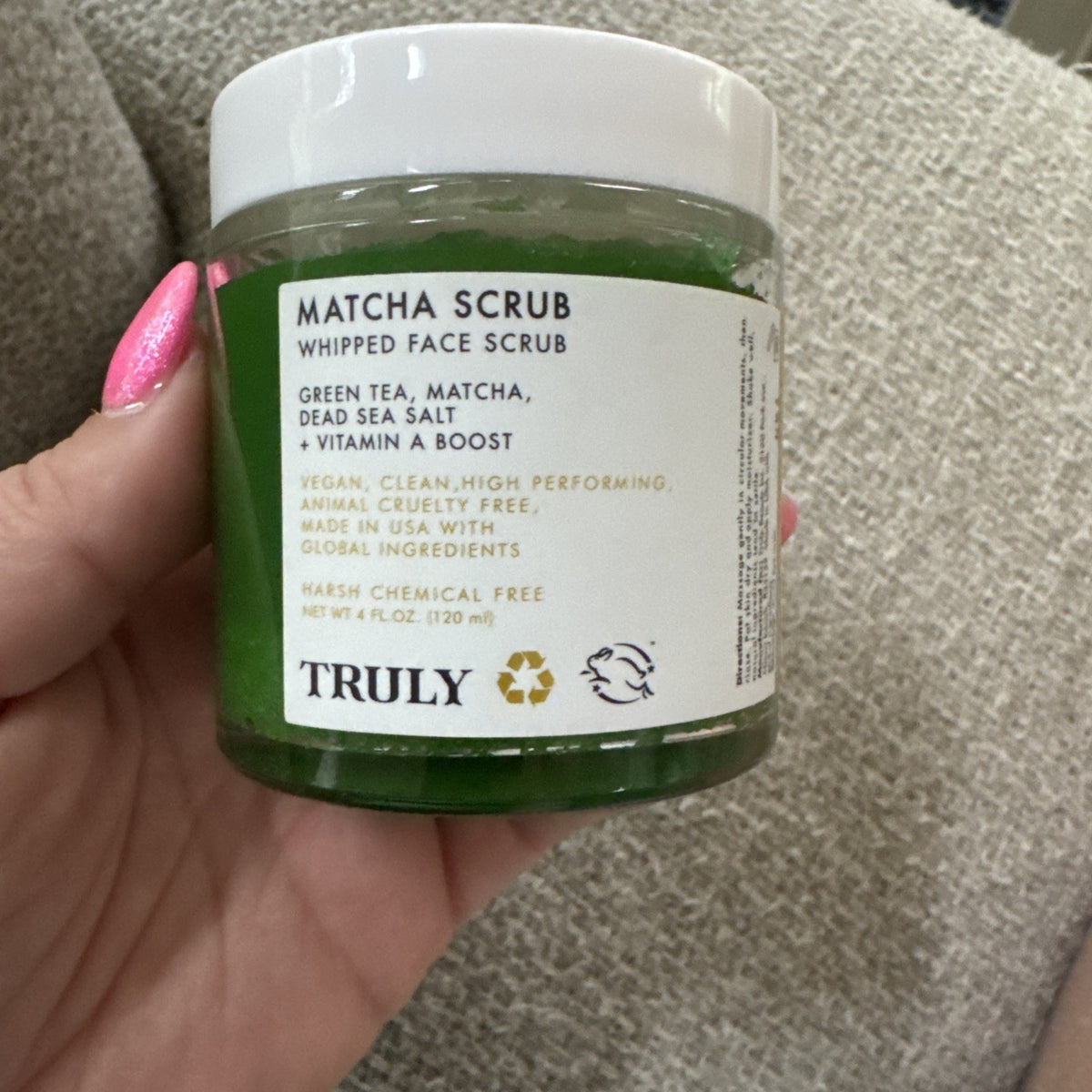 Truly Matcha Scrub Whipped Face -Chemical Free- (4oz/120ml)