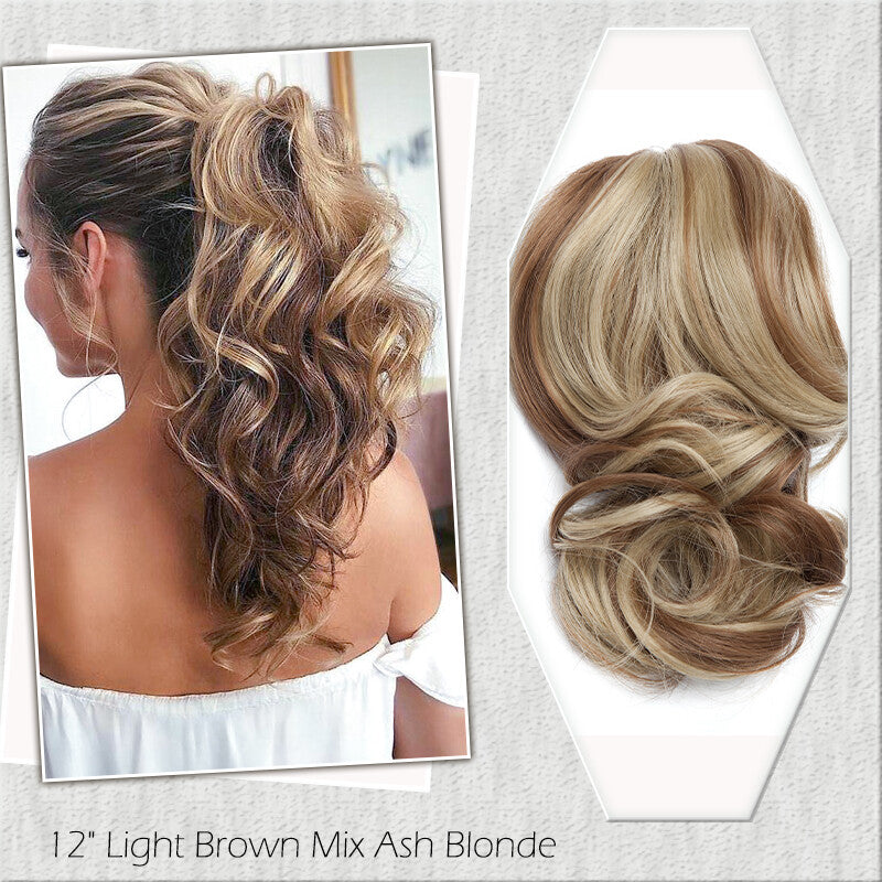 Fake Ponytail Clip-In Hair Extension Thick Natural Look 14 Inches