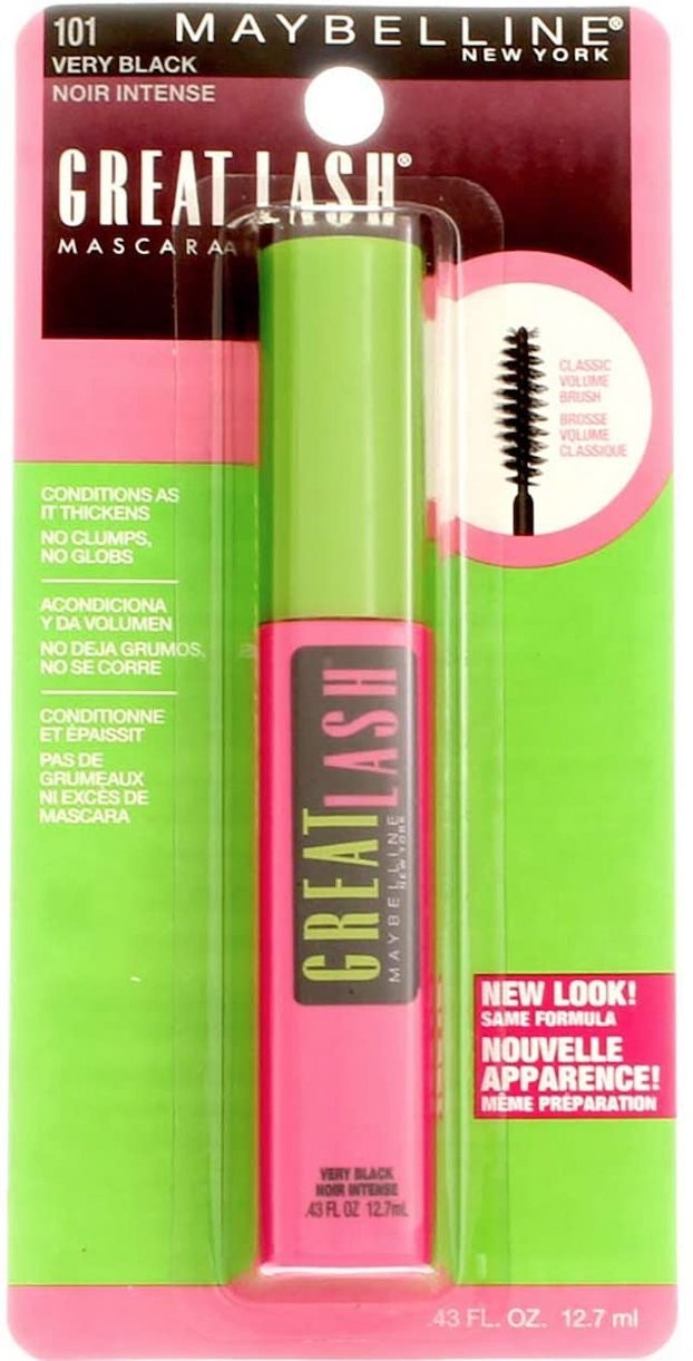 Maybelline Great Lash Washable Mascara - Very Black, Buildable, Voluminous Lashes