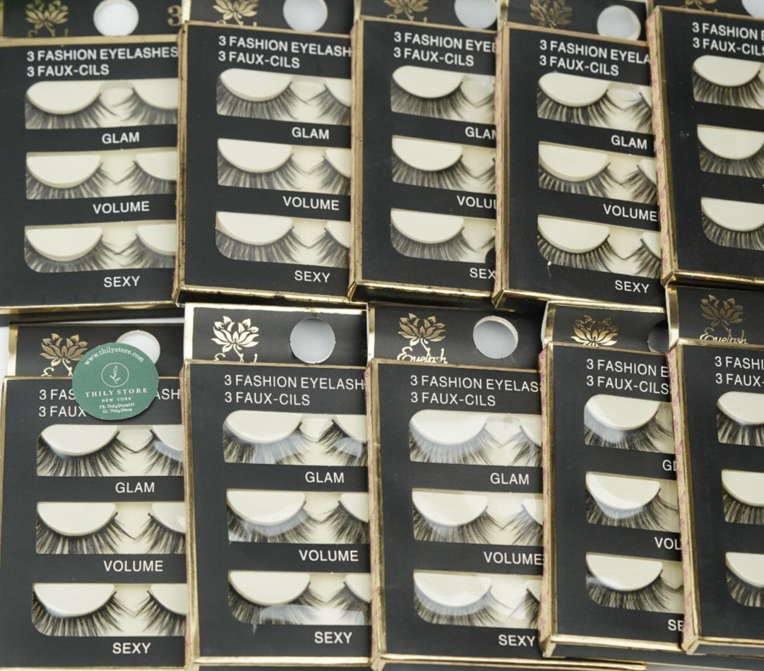 Reusable 3D Mink False Eyelashes Set of 6 Pairs for Natural & Dramatic Looks