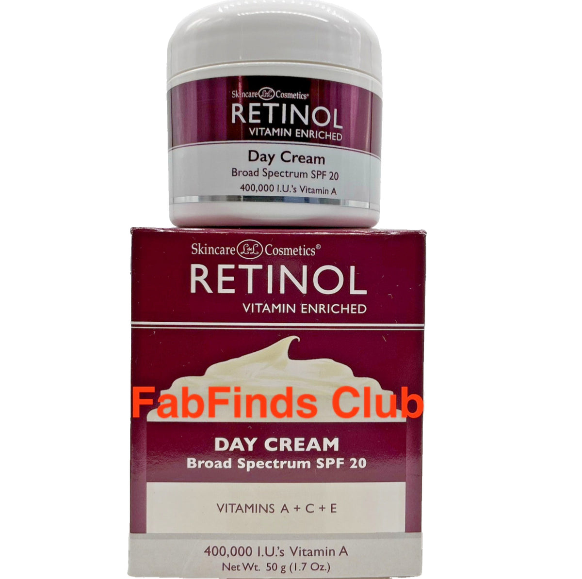 Retinol Day Cream SPF 20 with Vitamins A+C+E - 1.7oz Moisturizer