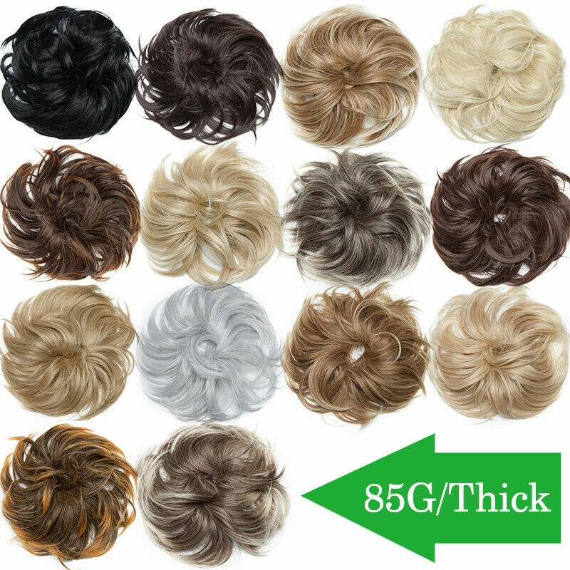 Large Messy Bun Hair Extension Wrap-On Ponytail Scrunchie for Voluminous Updo