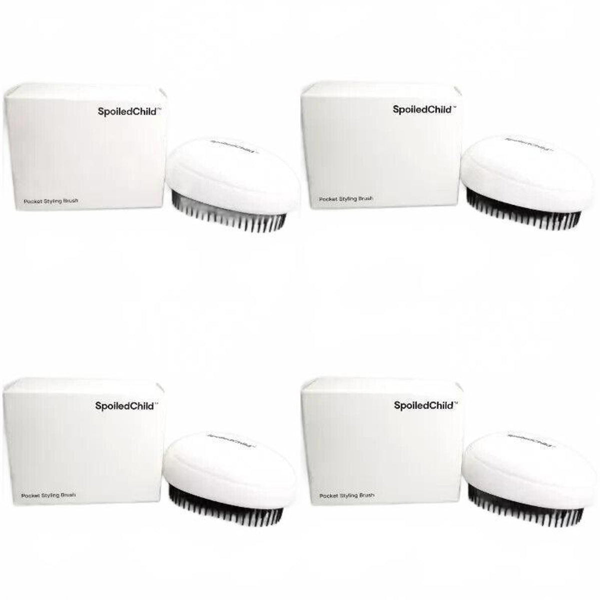 SPOILED C. POCKET STYLING BRUSH FOR ALL HAIR TYPES BOXED LOT OF 4