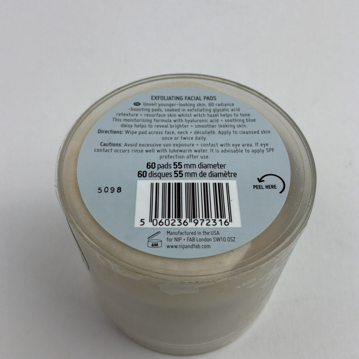 Nip+Fab Glycolic Fix Exfoliating Facial Pads 60 ct