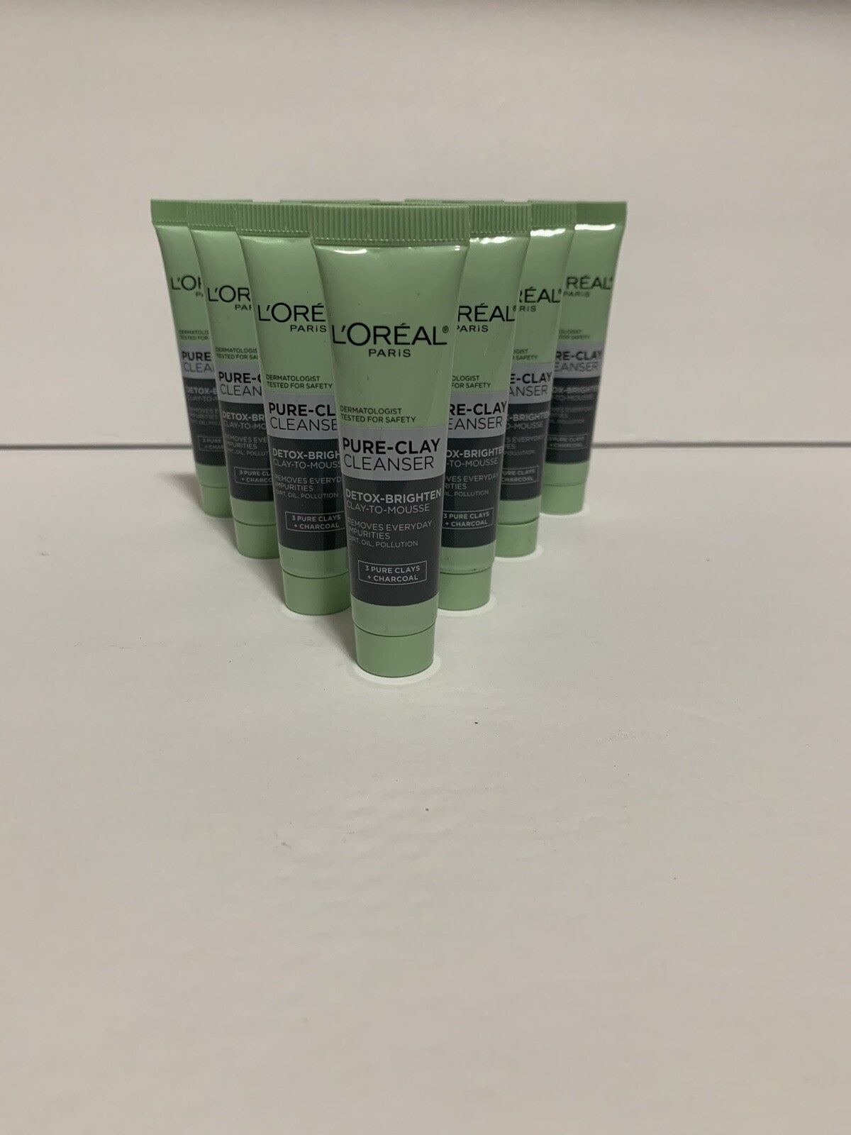 Pure Clay Charcoal Face Mask Detox & Brighten - 10 Pack