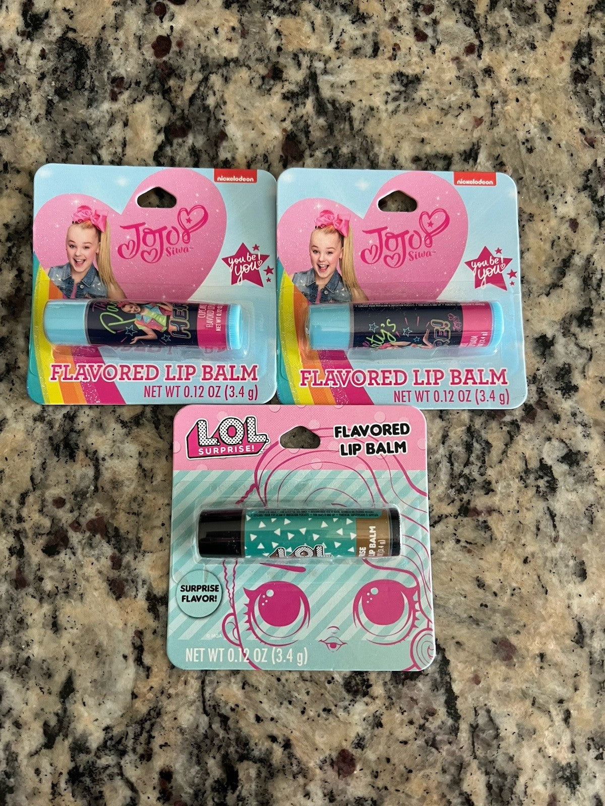 Lip Balm Set - JoJo Siwa & L.O.L. Flavored Lip Balms, 3 Pack