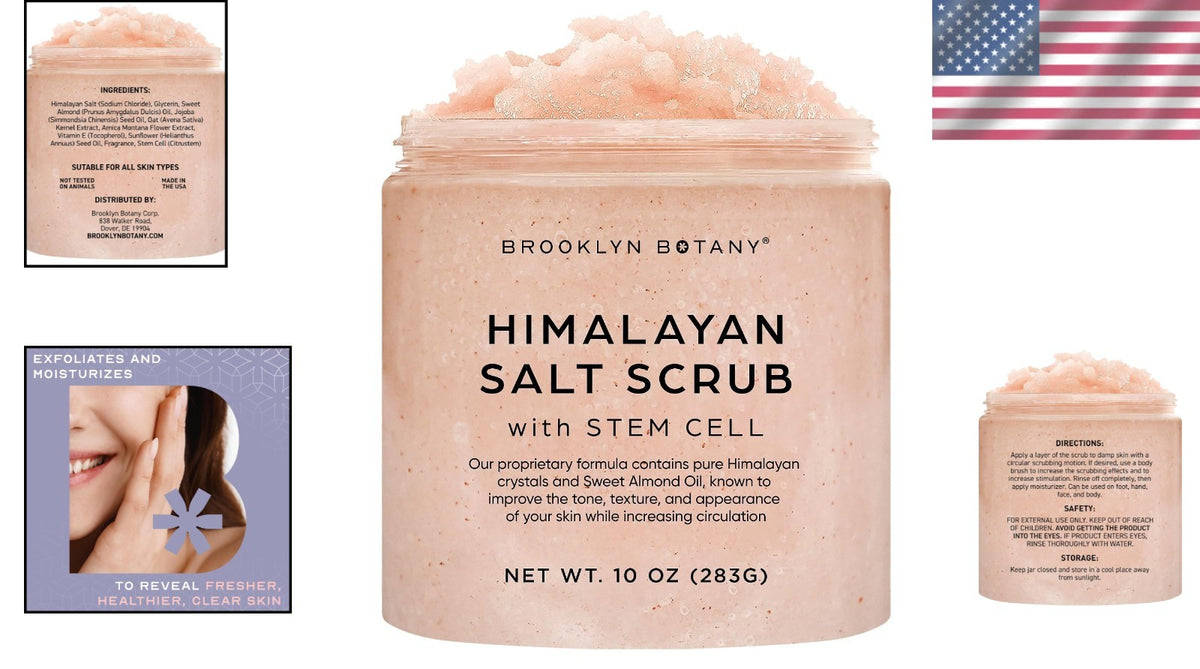 Nourishing Himalayan Salt & Stem Cell Scrub - Anti-Aging Moisturizing