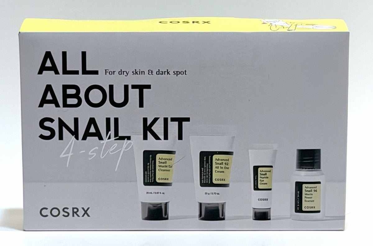 COSRX All About Snail 4-Step Travel Skincare Set for Dry Skin & Dark Spots