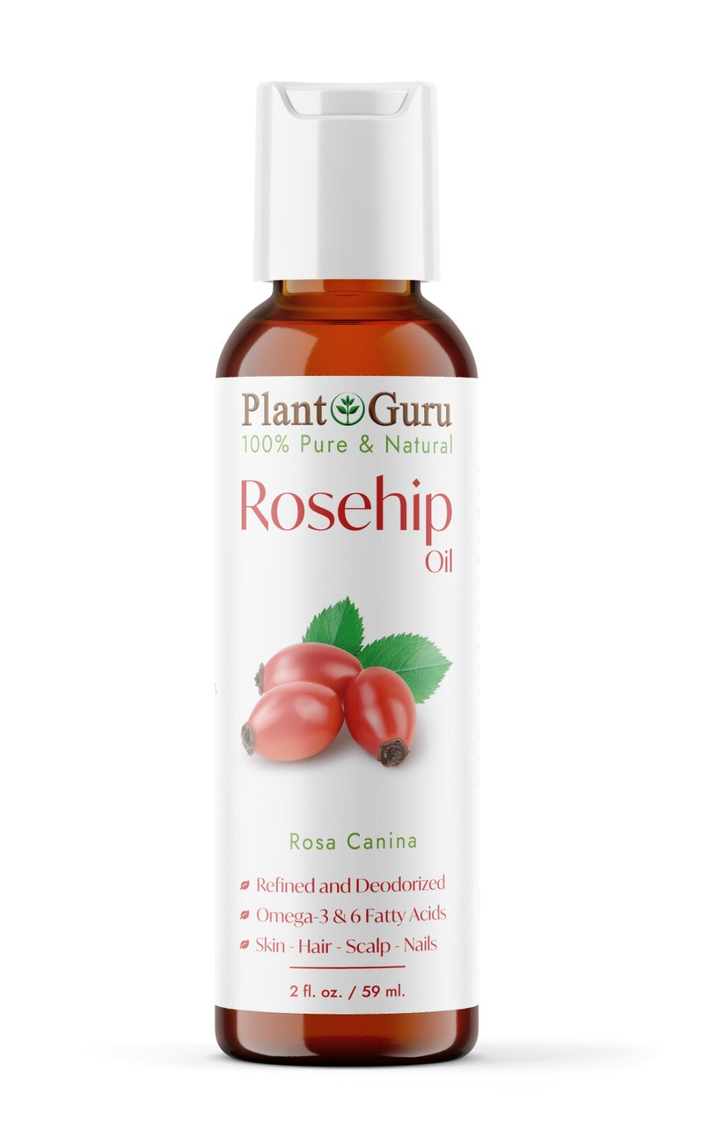 Pure Rosehip Seed Oil for Skin and Hair - Cold Pressed & Refined Natural Beauty Oil