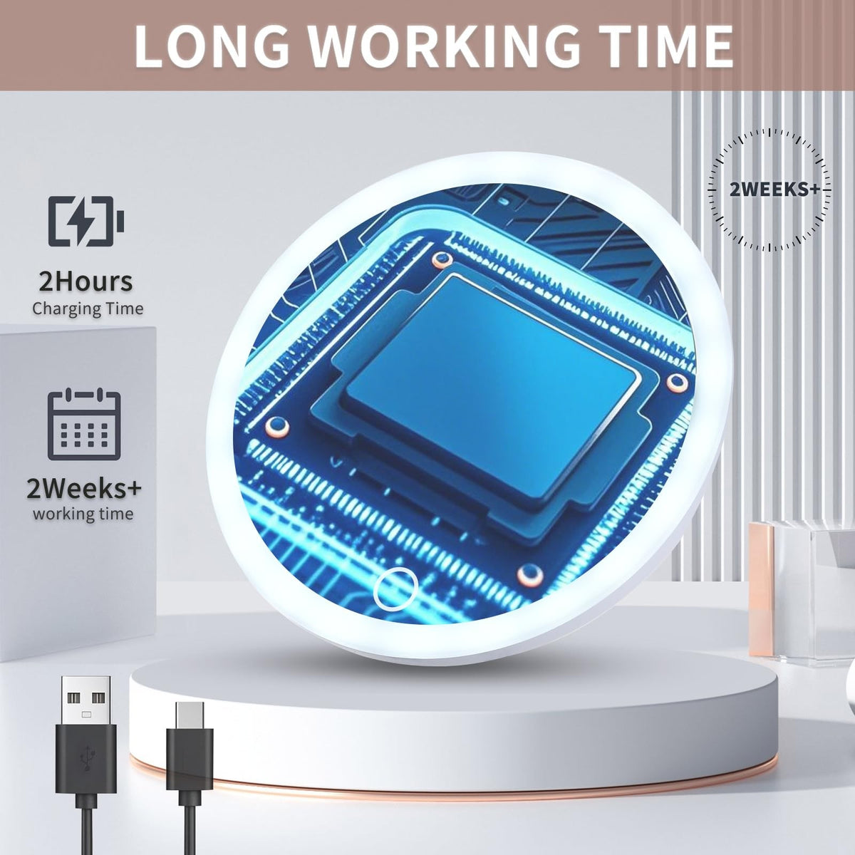 Magnifying Makeup Mirror with LED Lights 10x Zoom Portable Travel