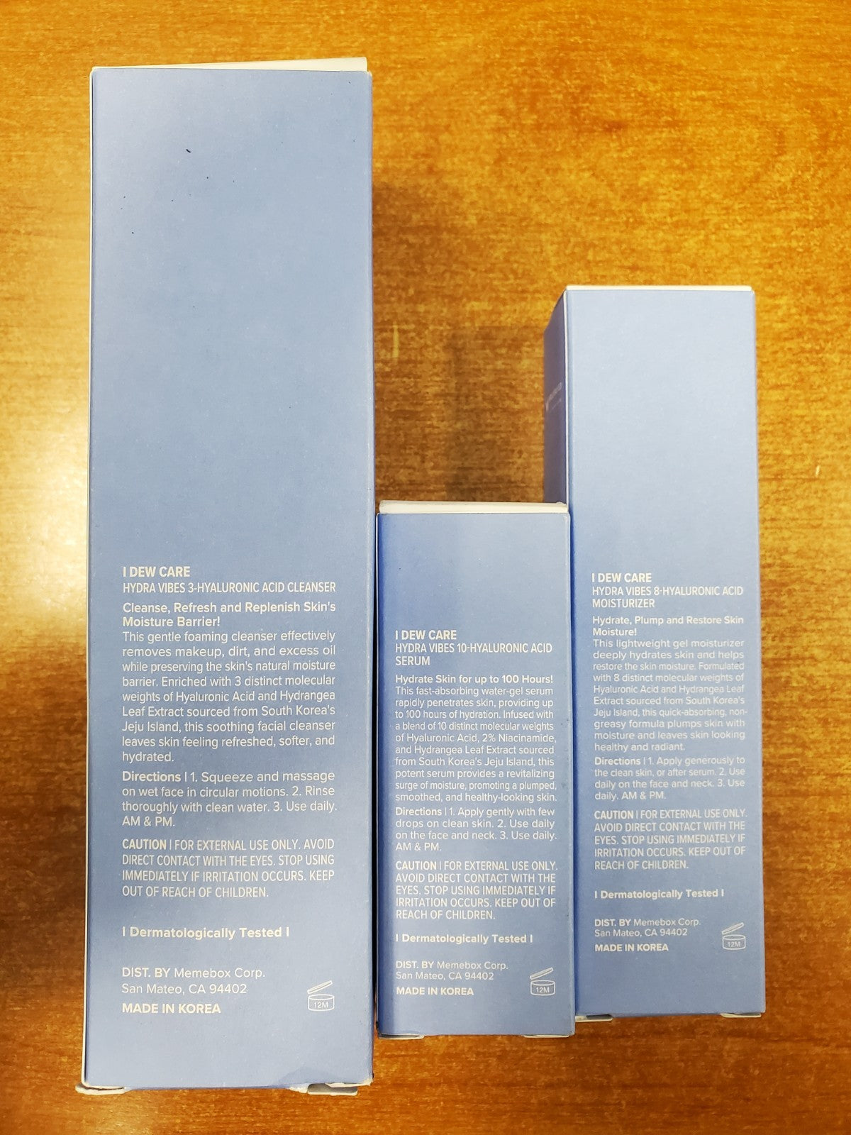Hydra Vibes Hyaluronic Acid Cleanser, Serum & Moisturizer 3-Pack