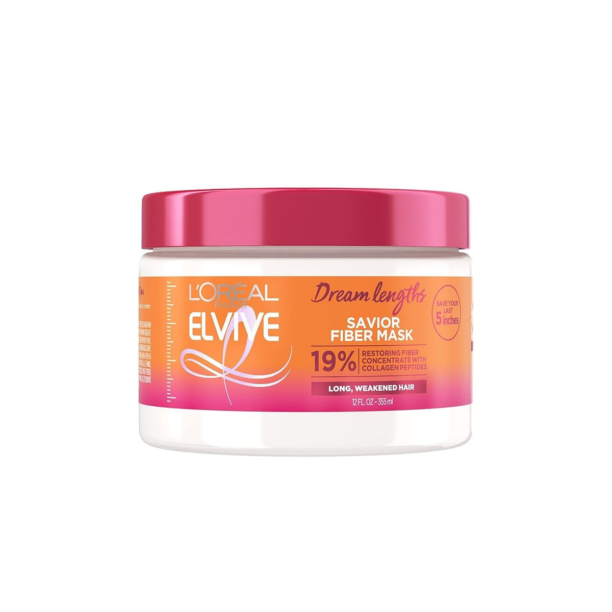 L'Oreal Elvive Dream Lengths Hair Mask Collagen Peptides 12oz - Nourishing Treatment