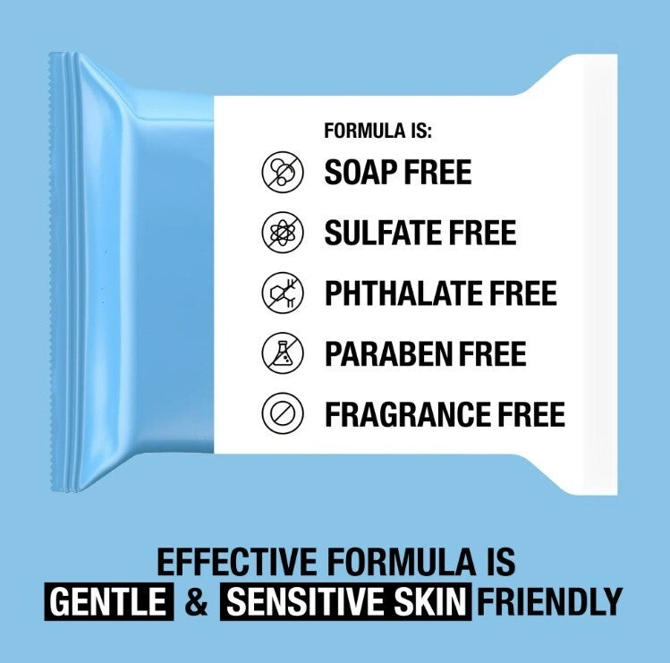 Makeup Remover Wipes Face Cleansing Towelettes Fragrance-Free 25 Count 2 Pack