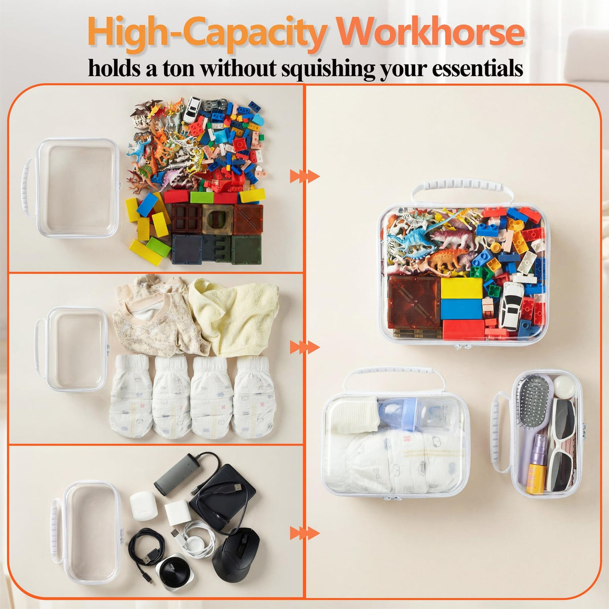 Travel Toiletry Organizer 3PCS Hard Shell Case Set, Leak-Resistant & Portable